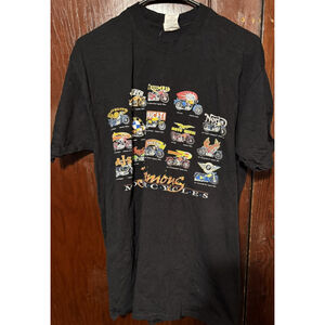 Famous Vintage Motorcycles T-Shirt Men Sz L Black BMW Harley